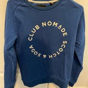 Blue and white scotch & soda